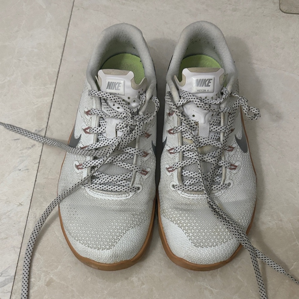 Nike White and Gum Training Sneakers